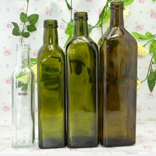 Square Oil Bottle Olive Oil Bottles Green/Dark Green/Clear